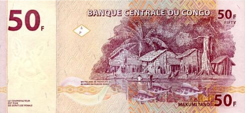 P 97 Congo Dem. Rep. 50 francs Year 2007